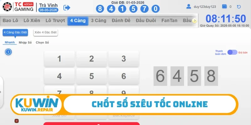 Chốt số siêu tốc online