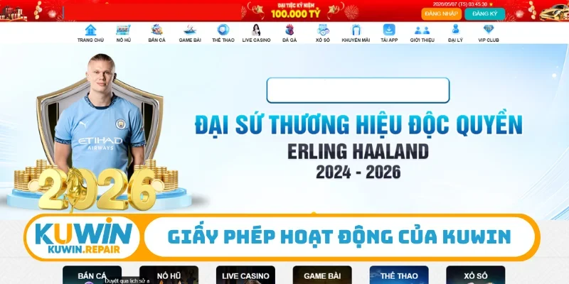 Giấy phép hoạt động của Kuwin