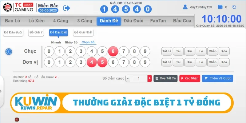 Thưởng giải đặc biệt 1 tỷ đồng